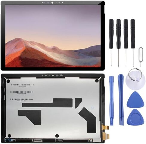 قطع غيار الكمبيوتر المحمول شاشة LCD OEM لجهاز Microsoft Surface Pro 7 1866 مع ملحقات التجميع الكامل للمحول الرقمي (أسود). in Saudi Arabia