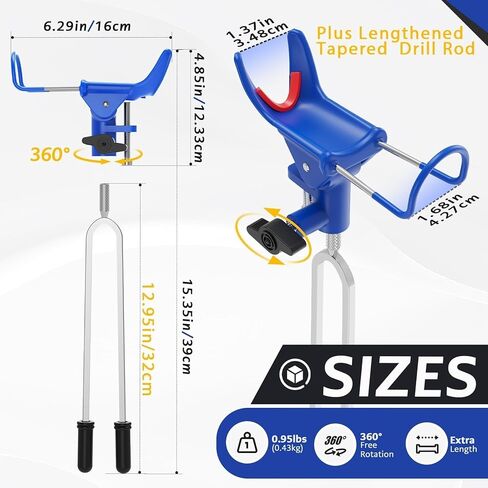 2 Pack-Dzmaker Upgraded Rod Pole Holders for Bank Fishing，Fishing Rod Holder Ground，360 Degree Adjustable，Folding Catfishing Equipment in Saudi Arabia