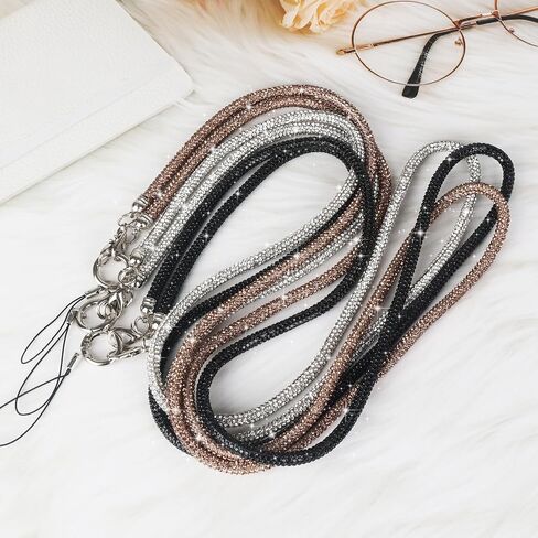 LUVI Bling Phone Lanyard Crossbody for Woman Girls Shoulder Strap Diamond Rhinestone Chain Cute for Phones and Bags in Saudi Arabia
