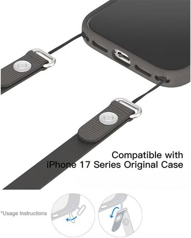 حزام حول الجسم بحبل للهاتف لسلسلة iPhone 17، حامل رقبة قابل للتعديل مضاد للسرقة مع حزام مغناطيسي وإصدار سريع in Kuwait