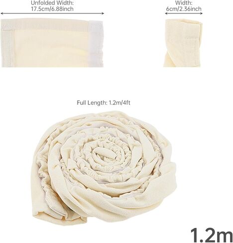 RTNLIT 4 Feet Fabric Cord Cover, Chandelier Chain Cable Sleeve for Lighting Wires, Swing Chains Decorative, Cables Management & Hider (Beige, Pack of 2) in Kuwait