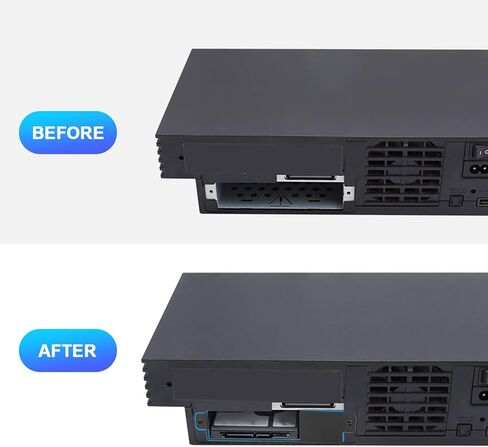 2 قطعة 2.5in حامل القرص الصلب HDD SSD 3D مطبوعة قوس لوحدة التحكم PS2 SCPH 30000 SCPH 50000 (أسود) in Kuwait