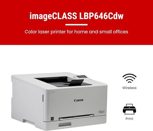 طابعة ليزر Canon Color imageCLASS LBP632Cdw اللاسلكية المحمولة، 22 صفحة في الدقيقة، أبيض in Kuwait
