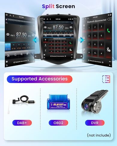 8Core 6G+128G Android Upgrade Car Radio for Chevrolet Chevy Cruze J300 2009-2015, Rimoody 9.7 Inch 1024 * 600 HD IPS Tesla Style Touchscreen Wireless Carplay Andriod Auto Backup Camera GPS 5G WiFi FM in Saudi Arabia