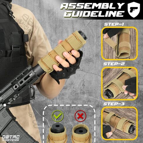 DBTAC Suppressor Cover for Low Volume Fire Training, Heat-Resistant Suppressor Covers for Precision Drills, Hunting and Competitive Shooting, 1.5 inches Diameter with multiple lengths (4/5/6/7/9 Inch) in Saudi Arabia