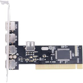 USB 2.0 Card 5 Port 4 External 1 Internal Expansion to 2.0 Adapter Controller High Speed 480Mbps for Desktop High Speed Interface Card in Kuwait