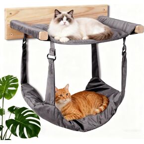 JSPYFITS Cat Cage Hammock with Ball,Double Layer Hanging Adjustable Soft Pet Bed Suit for Kitten Ferret Puppy Rabbit or Small Pets, 2 Level Indoor Pet Bad for All Season(Ethnic Style) in Kuwait