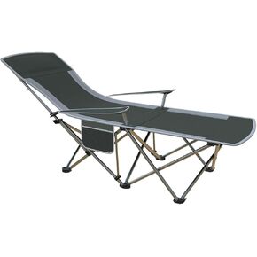 Folding Beach Chair Recliner for Adults - Heavy Duty 300lbs Camping Chair with Adjustable Backrest & Footrest, Portable Outdoor Lounge Chair for Backyard, Fishing, Travel in Saudi Arabia