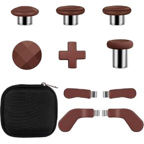 10 في 1 أعواد إبهام معدنية بديلة + ملحقات لجهاز Xbox Elite Controller Series 2 Core - حزمة المكونات، 5 ألوان (أخضر معكرون، أرجواني وردي، وردي ناعم، أبيض نقي، أحمر بني) (وردي أرجواني) in Kuwait