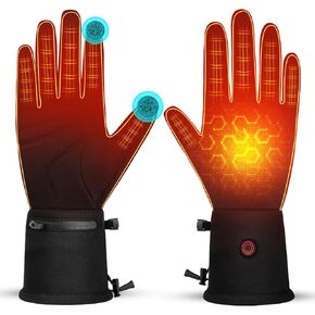 Heated Gloves Liners for Men Women Rechargeable Electric Gloves 7.4V 2200mAh Thin Heated Running Gloves Hiking Photography Heated Driving Gloves in Saudi Arabia
