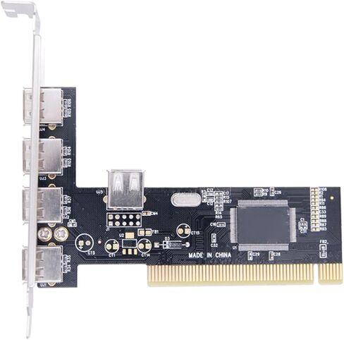 USB 2.0 Card 5 Port 4 External 1 Internal Expansion to 2.0 Adapter Controller High Speed 480Mbps for Desktop High Speed Interface Card in Kuwait