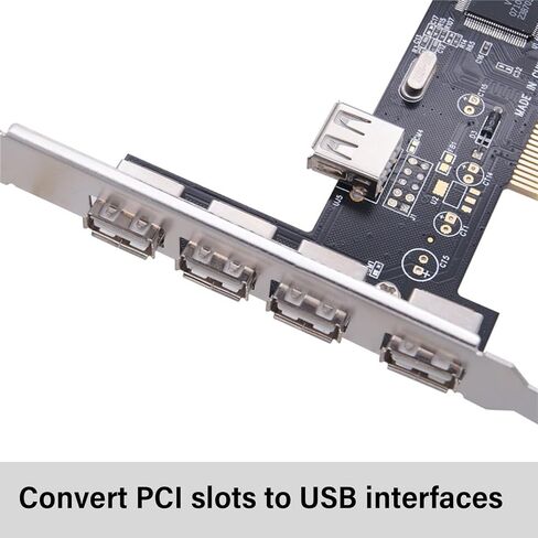 USB 2.0 Card 5 Port 4 External 1 Internal Expansion to 2.0 Adapter Controller High Speed 480Mbps for Desktop High Speed Interface Card in Kuwait