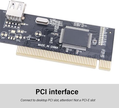 USB 2.0 Card 5 Port 4 External 1 Internal Expansion to 2.0 Adapter Controller High Speed 480Mbps for Desktop High Speed Interface Card in Kuwait