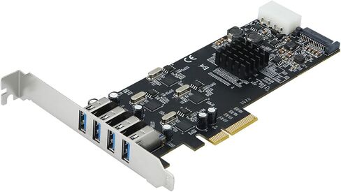 بطاقة توسيع PCIe 4 احترافية إلى أربعة منافذ USB3.0 مع ملحقات كمبيوتر فردية بسرعات 5 جيجابت في الثانية in Kuwait