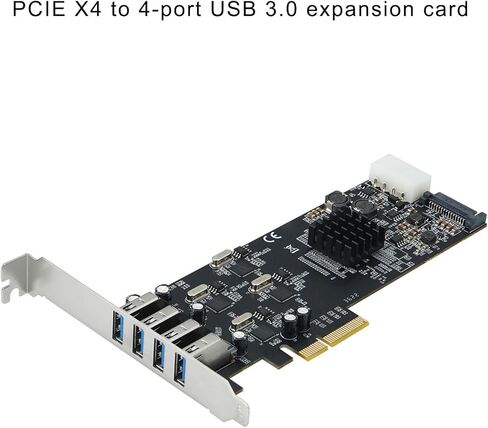 بطاقة توسيع PCIe 4 احترافية إلى أربعة منافذ USB3.0 مع ملحقات كمبيوتر فردية بسرعات 5 جيجابت في الثانية in Kuwait