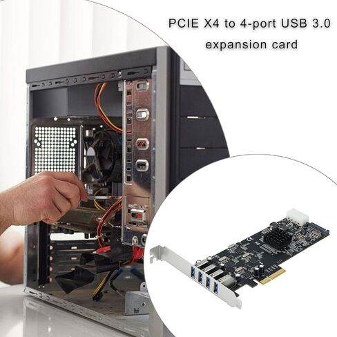 بطاقة توسيع PCIe 4 احترافية إلى أربعة منافذ USB3.0 مع ملحقات كمبيوتر فردية بسرعات 5 جيجابت في الثانية in Kuwait