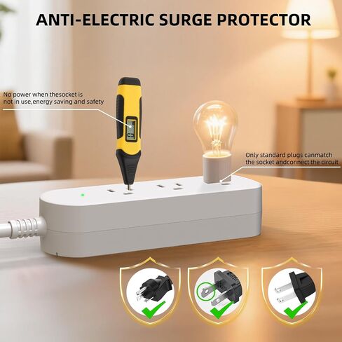 Surge Protector Power Strip, KPQ IPX6 Grade Waterproof Outdoor/Indoor Power Strip Weatherproof with 3 AC Outlets, 5FT Extension Cord, Wall Mountable for Home, Office, Camping in Saudi Arabia