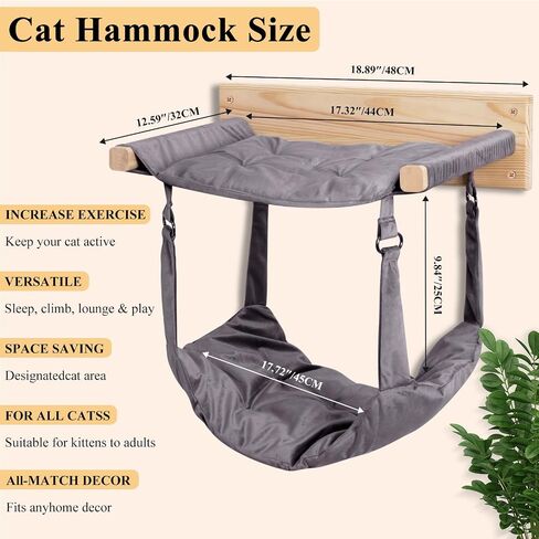 JSPYFITS Cat Cage Hammock with Ball,Double Layer Hanging Adjustable Soft Pet Bed Suit for Kitten Ferret Puppy Rabbit or Small Pets, 2 Level Indoor Pet Bad for All Season(Ethnic Style) in Kuwait