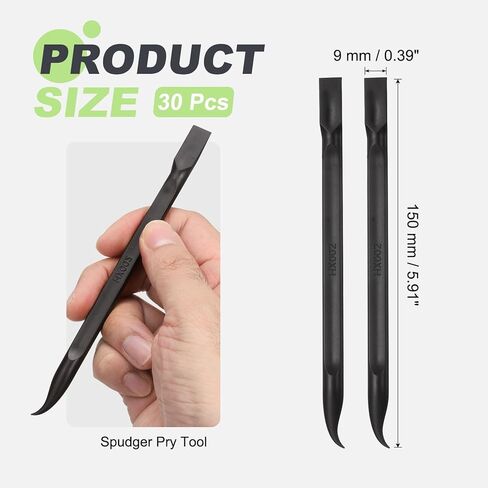 أداة رفع Spudger مقاس 8 × 150 مم من PATIKIL، 60 قطعة من ألياف الكربون المقاومة للكهرباء الساكنة، مجموعة أدوات إصلاح الأطراف المزدوجة الآمنة للفتح للهواتف المحمولة الذكية والكمبيوتر اللوحي والكمبيوتر المحمول، أسود in Saudi Arabia