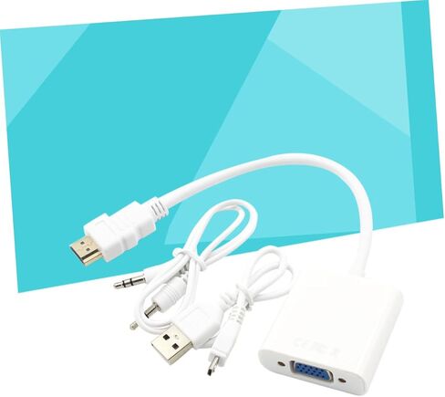 jojofuny لمحول الصوت والفيديو الكامل لأجهزة الكمبيوتر المحمول والكمبيوتر اللوحي التي تعمل بالطاقة USB وشاشات التشغيل المتوافقة باللون الأبيض in Kuwait