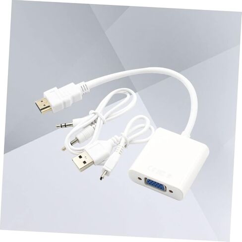 jojofuny لمحول الصوت والفيديو الكامل لأجهزة الكمبيوتر المحمول والكمبيوتر اللوحي التي تعمل بالطاقة USB وشاشات التشغيل المتوافقة باللون الأبيض in Kuwait