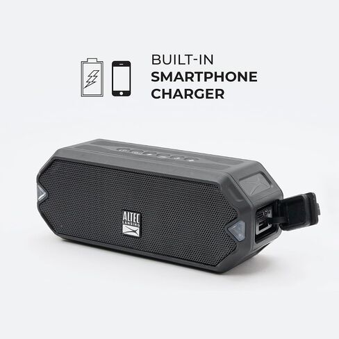 Altec Lansing - HydraJolt Wireless Bluetooth Speaker, Waterproof Portable Speakers with Built in Phone Charger and Lights, Everything Proof Outdoor, Shockproof, Snowproof, 16 Hours Playtime in Saudi Arabia