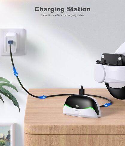 حزمة بطارية 6700 مللي أمبير في الساعة لحزام الرأس Meta Quest 3/3S/2، بطارية مغناطيسية قابلة للتبديل السريع - لعب ممتد لمدة 2-3 ساعات (سلسلة MQ4000 فقط) in Kuwait