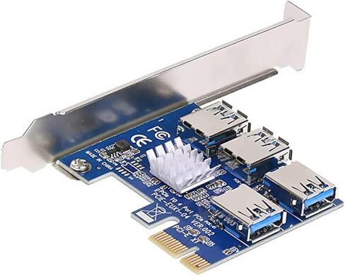 Jojofuny Pci- محول منفذ USB Hub إمداد الكمبيوتر سهل الاستخدام محول تمديد Pci Express احترافي وعملي in Kuwait