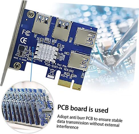 Jojofuny Pci- محول منفذ USB Hub إمداد الكمبيوتر سهل الاستخدام محول تمديد Pci Express احترافي وعملي in Kuwait