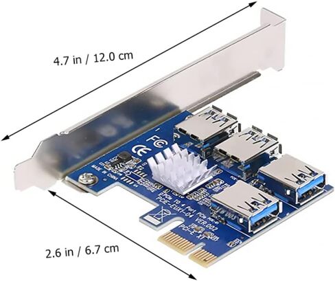 Jojofuny Pci- محول منفذ USB Hub إمداد الكمبيوتر سهل الاستخدام محول تمديد Pci Express احترافي وعملي in Kuwait