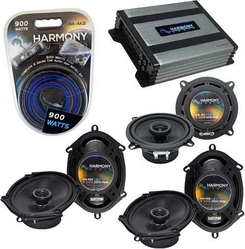 Harmony Audio Compatible with BMW 323 1997-2001 Factory Speaker Replacement Harmony Bundle (2) R68 R5 & HA-A400.4 Amp in Saudi Arabia