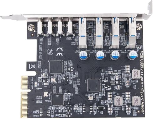 بطاقة توسيع PCIE إلى USB 3.2 بسرعة 10 جيجابت في الثانية ومنفذ 4 C ومحول اللوحة الأمامية 3.2 للتوسيع الداخلي لسطح المكتب in Kuwait