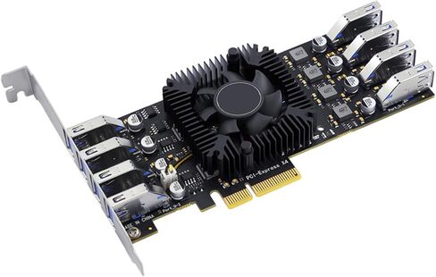 Transform Computer 5Gbps 8Port USB3.2 PCIExpress Expansion Card USB 3.2 PCIE Card Window Operating Systems Desktop USB Controller in Saudi Arabia