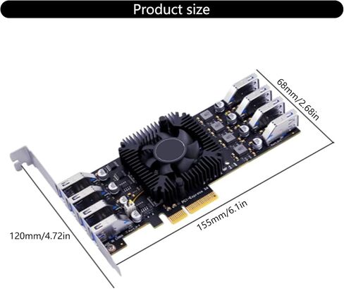 Transform Computer 5Gbps 8Port USB3.2 PCIExpress Expansion Card USB 3.2 PCIE Card Window Operating Systems Desktop USB Controller in Saudi Arabia