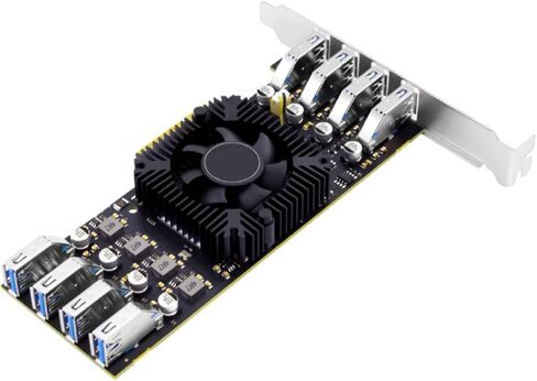 Transform Computer 5Gbps 8Port USB3.2 PCIExpress Expansion Card USB 3.2 PCIE Card Window Operating Systems Desktop USB Controller in Saudi Arabia
