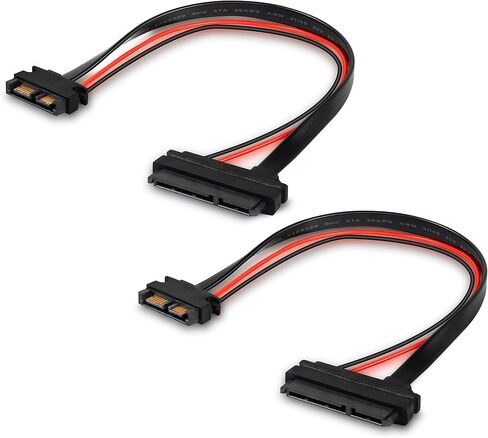 Slimline SATA 13 Male to 22 Pin Female Adapter, 2.5" HDD/SSD/Laptop CD-ROM Connector - 2PCS 30cm in Saudi Arabia