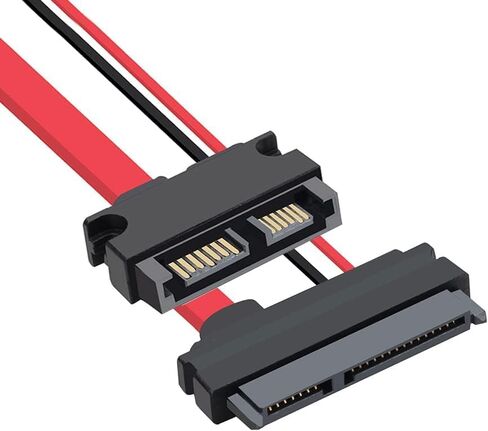 Slimline SATA 13 Male to 22 Pin Female Adapter, 2.5" HDD/SSD/Laptop CD-ROM Connector - 2PCS 30cm in Saudi Arabia