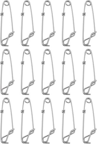 15Pcs Long Line Clips Snap Stainless Steel Tuna Clips for Long Line Fishing Floats Sharking Tuna Fishing Crabbing Shrimping in Saudi Arabia
