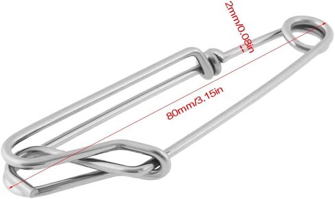 15Pcs Long Line Clips Snap Stainless Steel Tuna Clips for Long Line Fishing Floats Sharking Tuna Fishing Crabbing Shrimping in Saudi Arabia