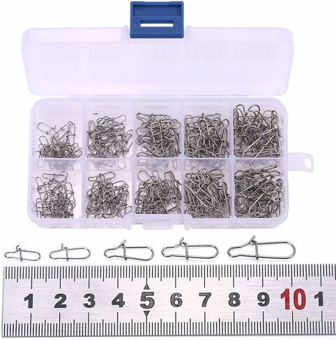 200pcs Carp Fishing Snap Pin Connector, Stainless Steel Bass Fishing Links for Carp Fishing Enthusiasts in Saudi Arabia
