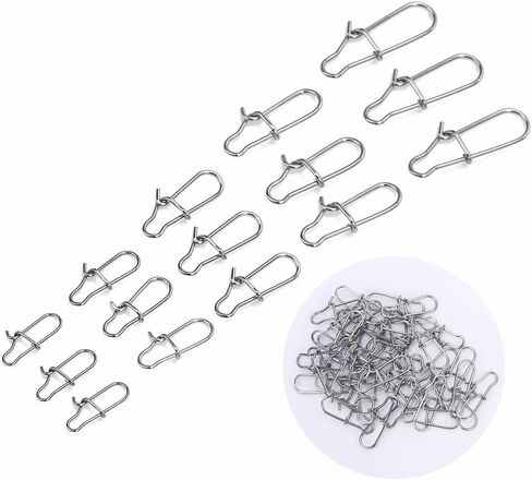 200pcs Carp Fishing Snap Pin Connector, Stainless Steel Bass Fishing Links for Carp Fishing Enthusiasts in Saudi Arabia
