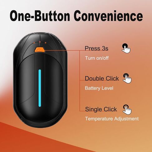 Hand Warmers Rechargeable 2 Pack,Electric Hand Warmer 6000 mAh Battery,20Hrs Long Heating Portable Pocket Size Heater,Gift for Christmas,Hunting,Skiing,Hiking,Camping in Saudi Arabia