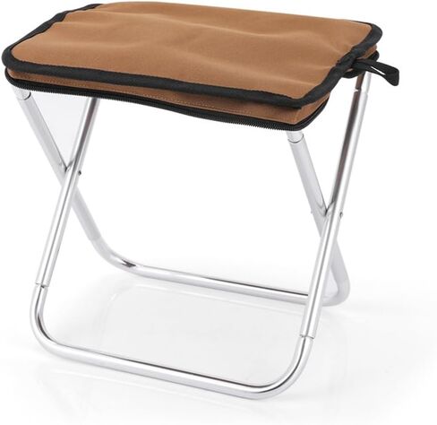 Hangbag Folding Chair for Camping, Portable Folding Stool, Outdoor Collapsible Camping Chairs, Brown in Saudi Arabia