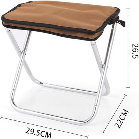 Hangbag Folding Chair for Camping, Portable Folding Stool, Outdoor Collapsible Camping Chairs, Brown in Saudi Arabia