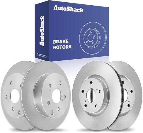 Autoshack Black Hat حفر ودوارات الفرامل المحفورة ودوارات الفرامل الأمامية والخلفية في 2006-2018 Toyota RAV4 2.4L 2.5L 3.5L V6 4WD AWD FWD PR41436PR41445 in Saudi Arabia