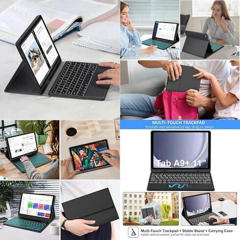 Keyboard Case for Honor Pad 10 HEY3-W00 12.1-inch 2025 Tablet, Wireless Bluetooth Keyboard, Soft Silicone Edge Protective Case with Stand, 2025 New Model (Pink,Backlit) in Saudi Arabia