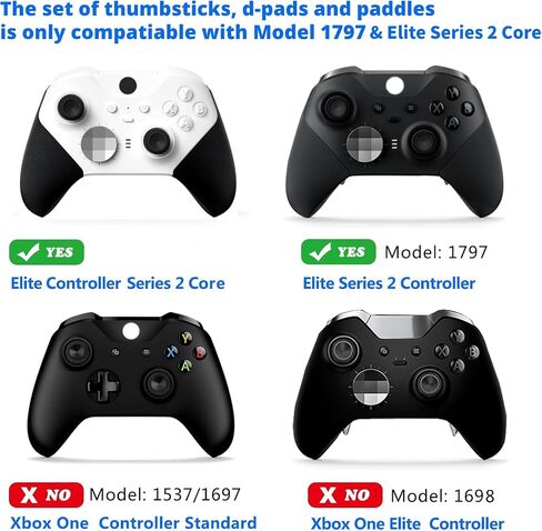 10 في 1 أعواد إبهام معدنية بديلة + ملحقات لجهاز Xbox Elite Controller Series 2 Core - حزمة المكونات، 5 ألوان (أخضر معكرون، أرجواني وردي، وردي ناعم، أبيض نقي، أحمر بني) (وردي أرجواني) in Kuwait