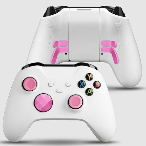 10 في 1 أعواد إبهام معدنية بديلة + ملحقات لجهاز Xbox Elite Controller Series 2 Core - حزمة المكونات، 5 ألوان (أخضر معكرون، أرجواني وردي، وردي ناعم، أبيض نقي، أحمر بني) (وردي أرجواني) in Kuwait