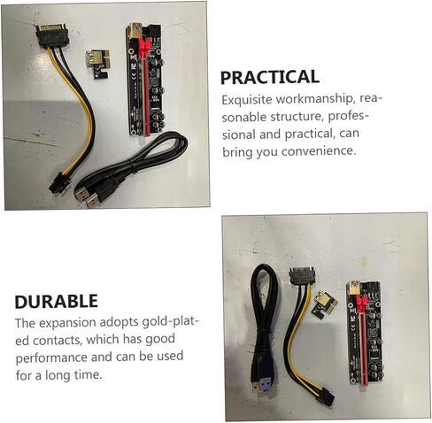 6 مجموعات من Housoutil دبوس Pci-e Gpu Riser محول بطاقة موسع لجهاز التعدين مزود طاقة ثابت مشبك ثابت لملاءمة آمنة in Saudi Arabia