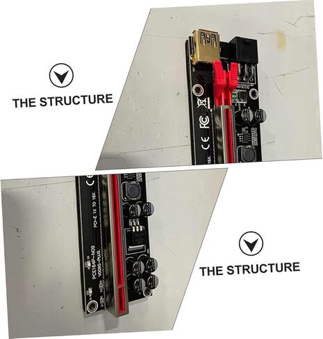 6 مجموعات من Housoutil دبوس Pci-e Gpu Riser محول بطاقة موسع لجهاز التعدين مزود طاقة ثابت مشبك ثابت لملاءمة آمنة in Saudi Arabia